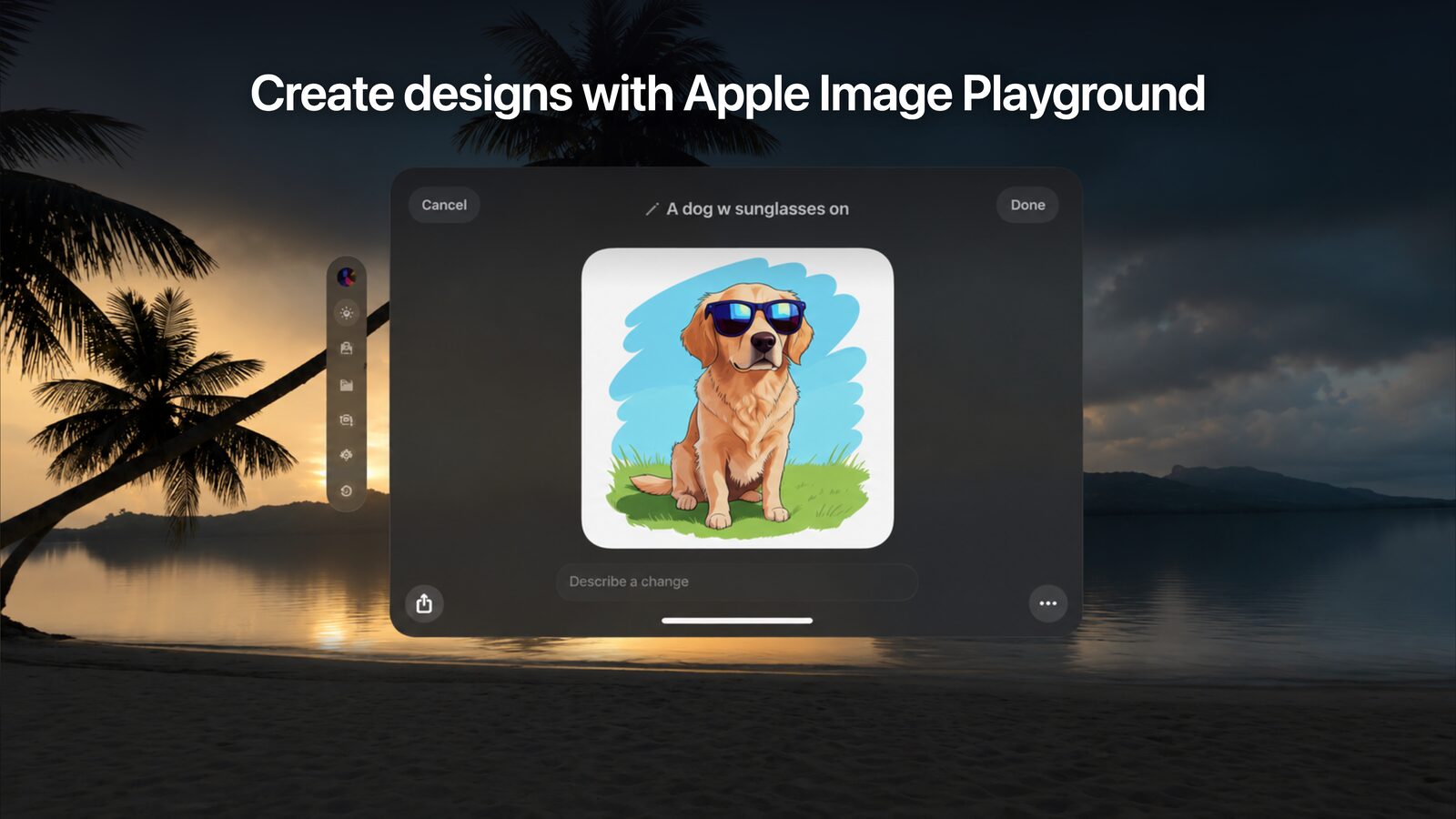 Generating a design with Apple Image Playground